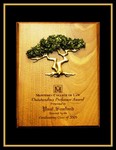 Solid Walnut Cypress Tree Award